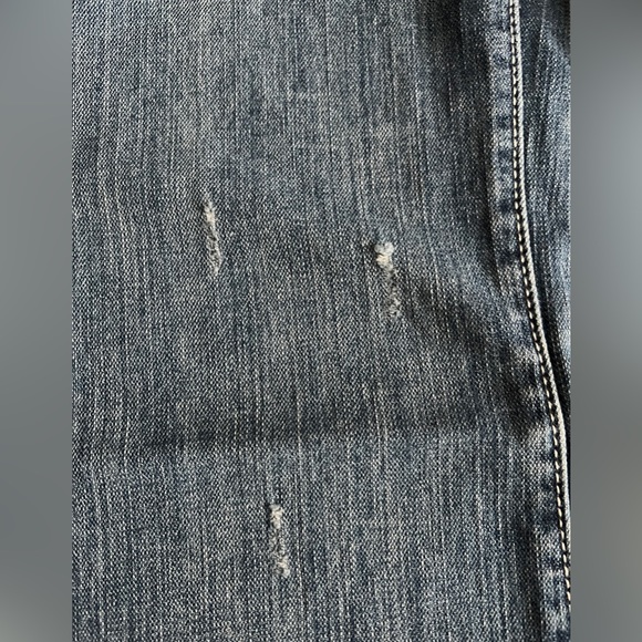 👖CONVERSE Distressed Blue Faded Boot Cut Denim Jeans NWT - Picture 6 of 7